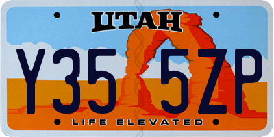 UT license plate Y355ZP