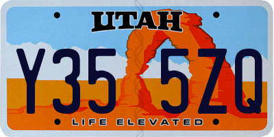 UT license plate Y355ZQ