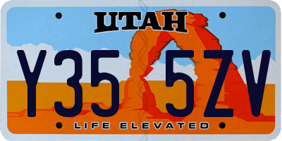 UT license plate Y355ZV