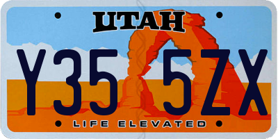 UT license plate Y355ZX