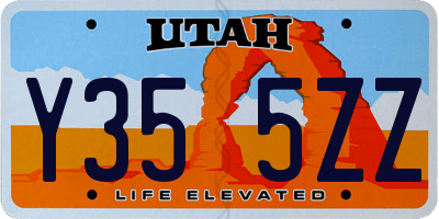 UT license plate Y355ZZ