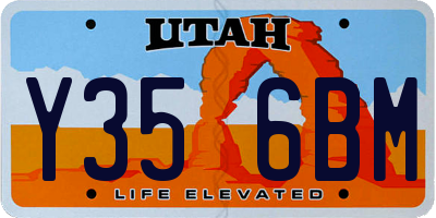 UT license plate Y356BM