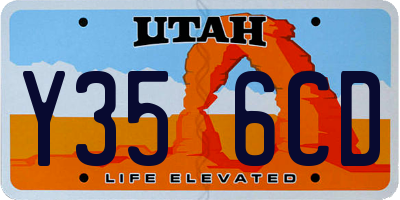 UT license plate Y356CD
