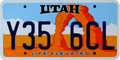 UT license plate Y356CL