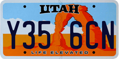 UT license plate Y356CN