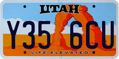 UT license plate Y356CU