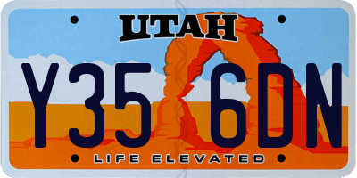 UT license plate Y356DN
