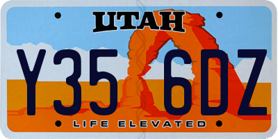 UT license plate Y356DZ