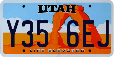 UT license plate Y356EJ