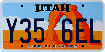 UT license plate Y356EL