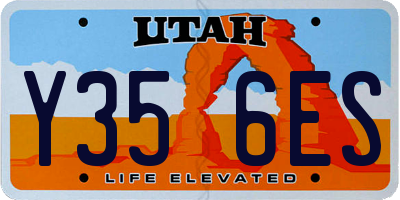 UT license plate Y356ES