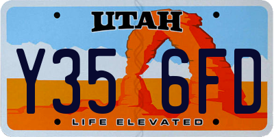 UT license plate Y356FD