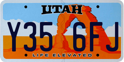 UT license plate Y356FJ