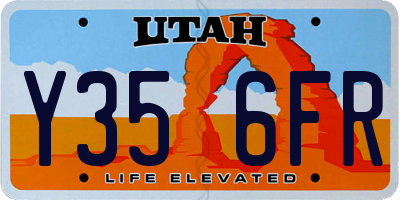 UT license plate Y356FR