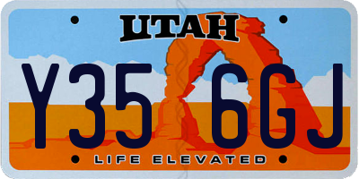 UT license plate Y356GJ
