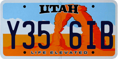 UT license plate Y356IB