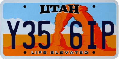 UT license plate Y356IP
