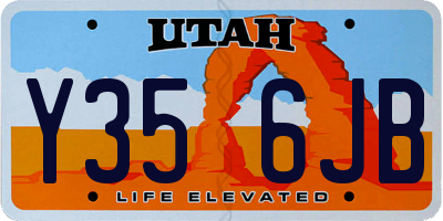 UT license plate Y356JB