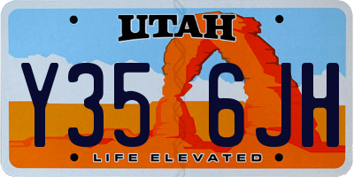 UT license plate Y356JH
