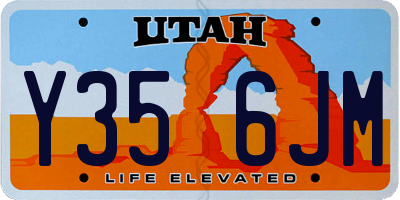 UT license plate Y356JM