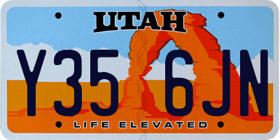 UT license plate Y356JN