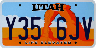 UT license plate Y356JV