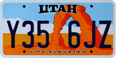 UT license plate Y356JZ