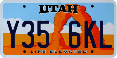 UT license plate Y356KL