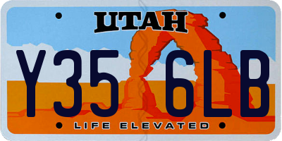 UT license plate Y356LB