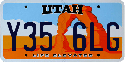 UT license plate Y356LG