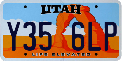 UT license plate Y356LP