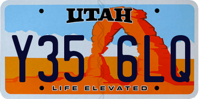 UT license plate Y356LQ