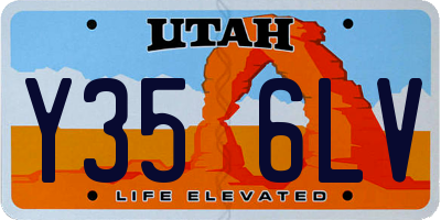 UT license plate Y356LV