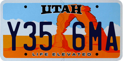 UT license plate Y356MA