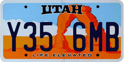 UT license plate Y356MB