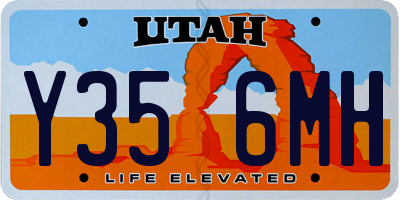 UT license plate Y356MH