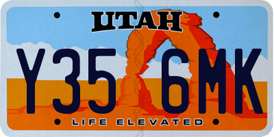 UT license plate Y356MK