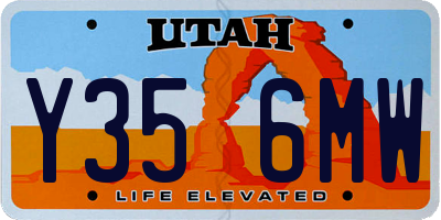 UT license plate Y356MW