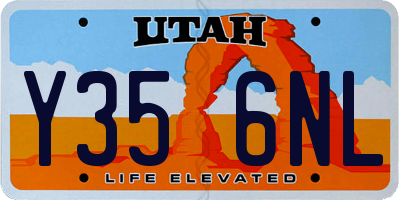 UT license plate Y356NL