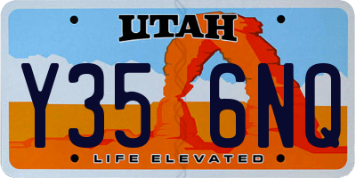 UT license plate Y356NQ