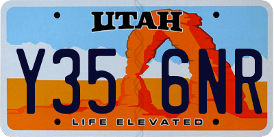 UT license plate Y356NR