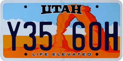 UT license plate Y356OH