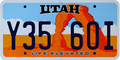 UT license plate Y356OI