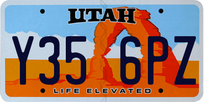 UT license plate Y356PZ