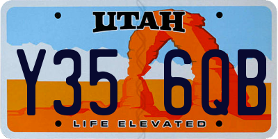 UT license plate Y356QB