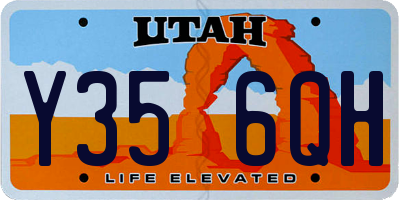UT license plate Y356QH