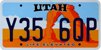 UT license plate Y356QP