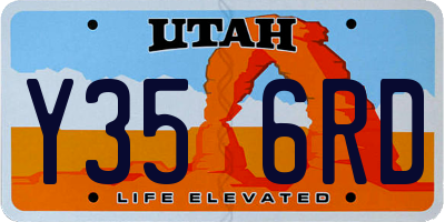 UT license plate Y356RD