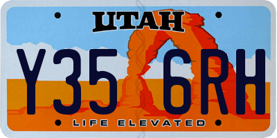 UT license plate Y356RH