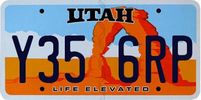UT license plate Y356RP